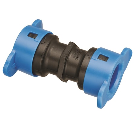 Gan Eden 0.5 x 1.75 in. Blu-Lock Coupling; Black & Blue GA153037